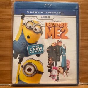 Despicable Me 2 (Blu-ray Disc, 2015, 2-Disc Set) Very Good NO DIGITAL COPY